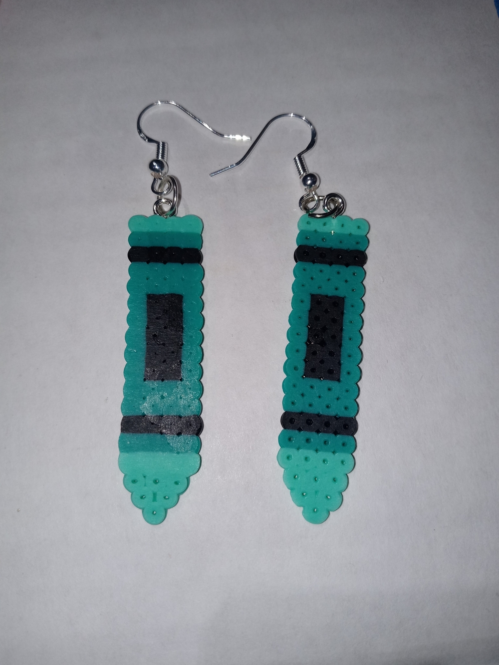 Turquoise and Black Handmade Dangle Earrings - Women Jewelry